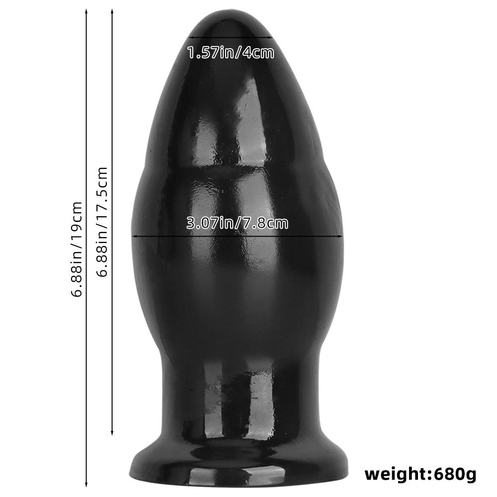 PVC Black Butt Plugs Anal Dildo Masturbator Penis Fisting Sex Toys 18+ BDSM