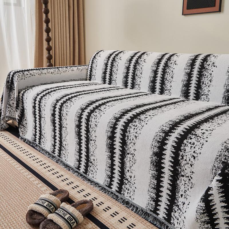 Vintage vysoce kvalitní potah na pohovku francouzského stylu odolný proti poškrábání kočkami univerzální přehoz na pohovku z ženilky