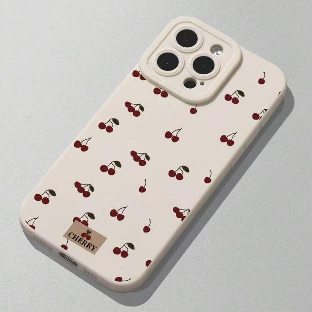 Full screen cherry is suitable for iphone17pro mobile phone case Apple 15, South Korea 14, Europe and America 13promax new 16E