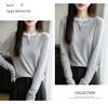 Women's 2025 Autumn/Winter Round Neck Two-Piece Look Wool Knit Long Sleeve Versatile Pullover Sweater Top