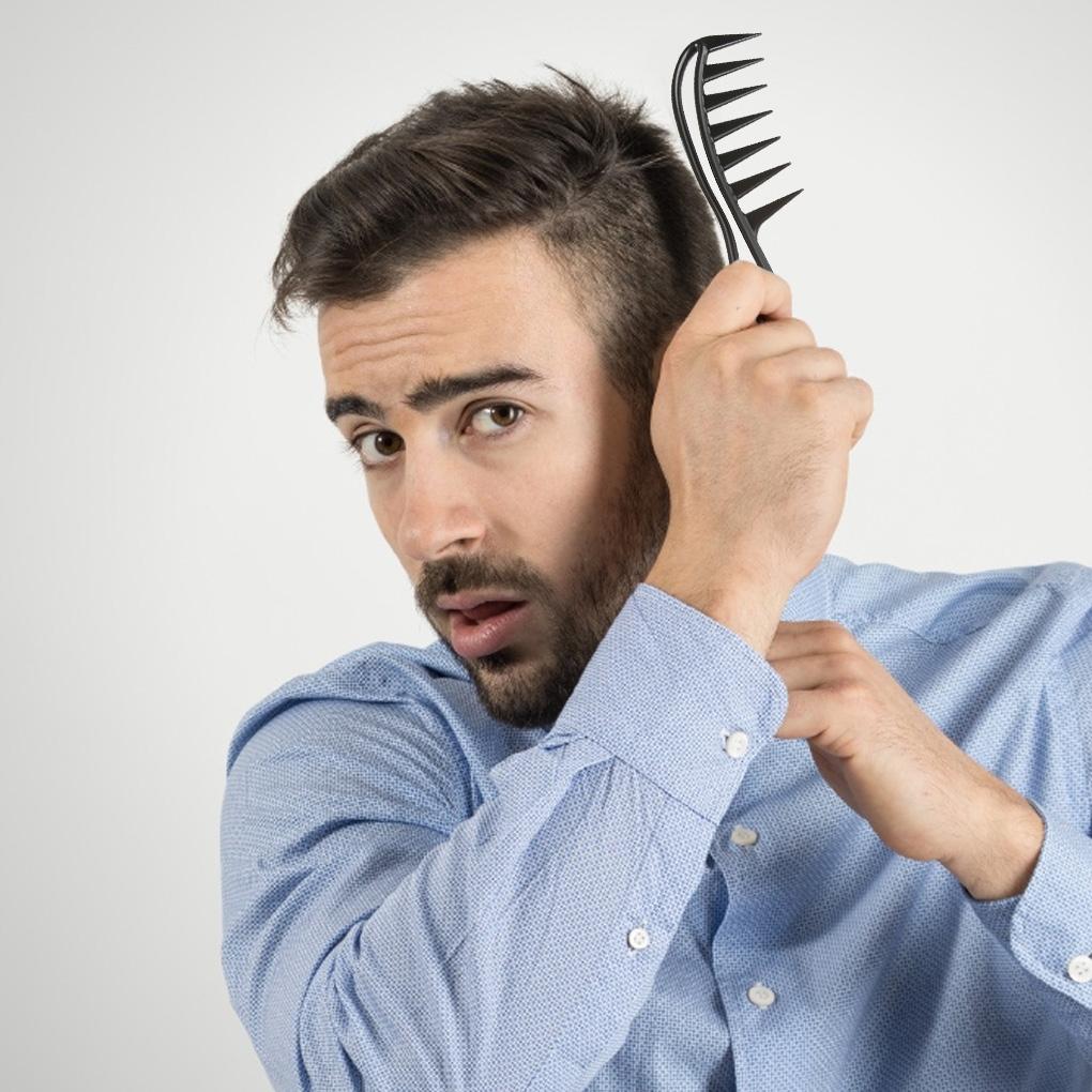 Knotted Comb Wide Tooth Anti-Static Curly Hairdressing Brush Plastic Extension Comb