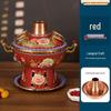 GOWKE Cloisonné Copper Personal Hot Pot with Alcohol Burner