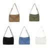 Elegant Corduroy Shoulder Purse Quality Crossbody Bag Adjustable Strap Length