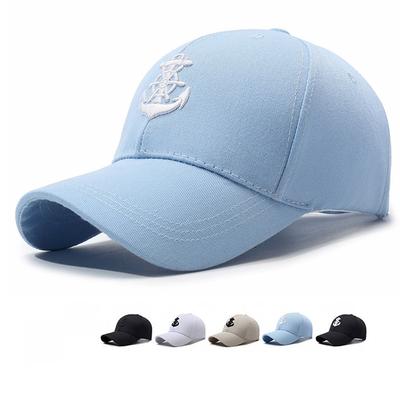 Spring Summer Sun Protection Sun Hat Men Women Couple Embroidered Boat Anchor Student Sports Hat