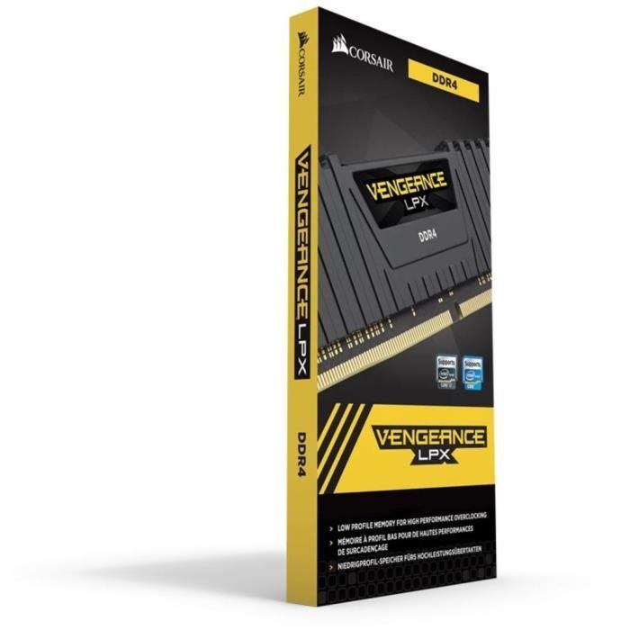CORSAIR Mémoire PC DDR4 - Vengeance - 16 Go ( 1 x 16 Go) - 2666MHz - CAS 16 (CMK16GX4M1A2666C16)