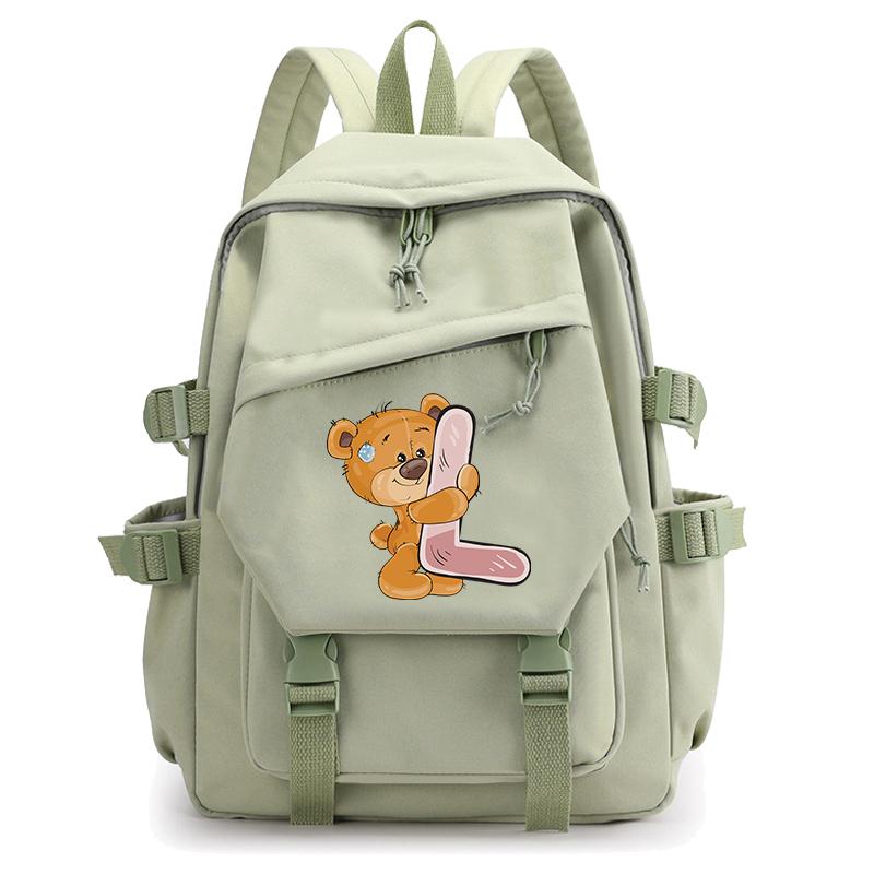 Batoh s 26 anglickými písmeny Studentský Dívčí Školní Batoh Bookbag Cosplay Plátěná Dětská Cestovní taška Kid Batoh Back To School