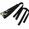 Chinese Traditional Embroidery Waist Band Wide Black Corset Tie Belt Dress Decor Hanfu