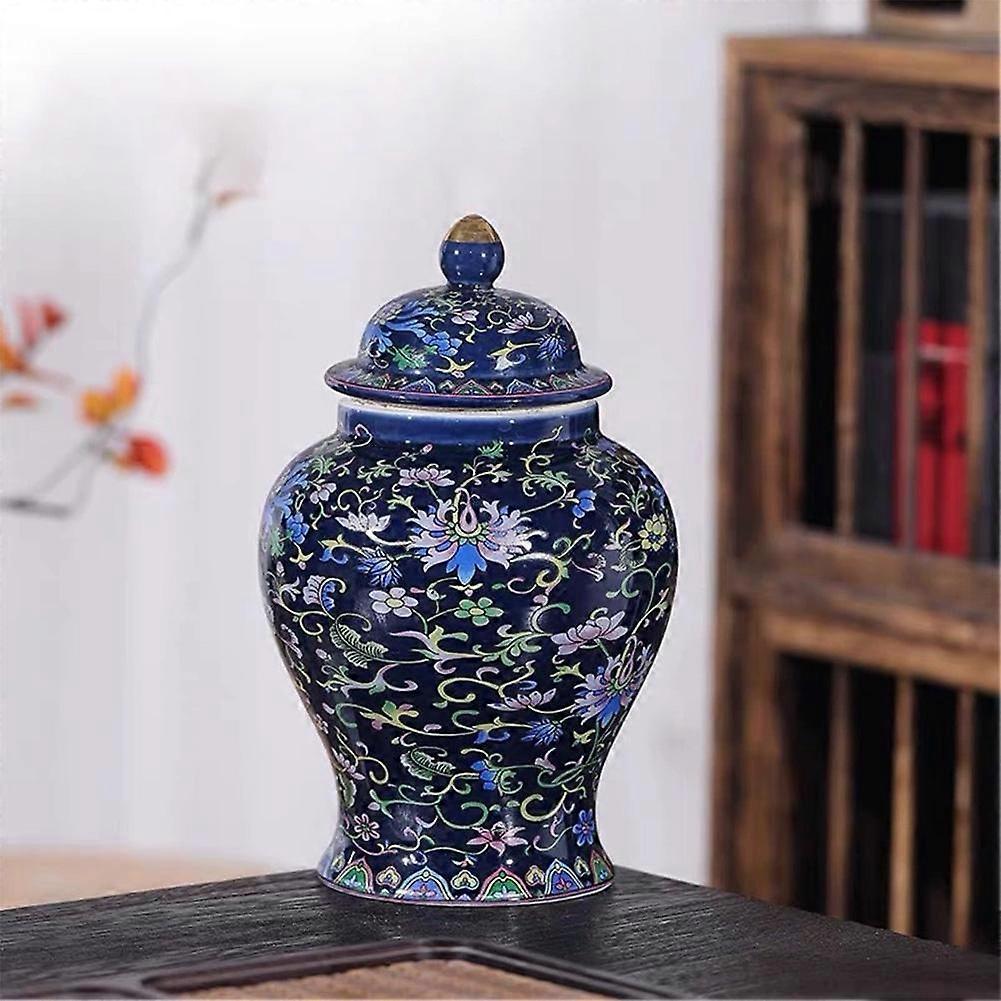 Nordic Enamel Color General Jar Sealed Jar Moisture-proof Tea Pot Handicraft