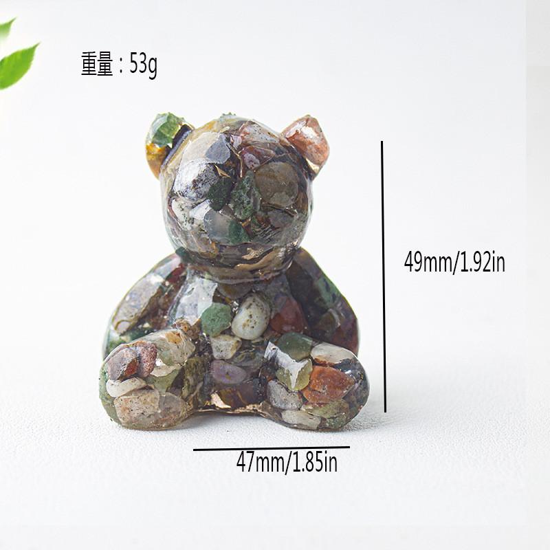 Crystal Resin Art Miniature Bear Desk Decor For Office And Home Gift Ideas