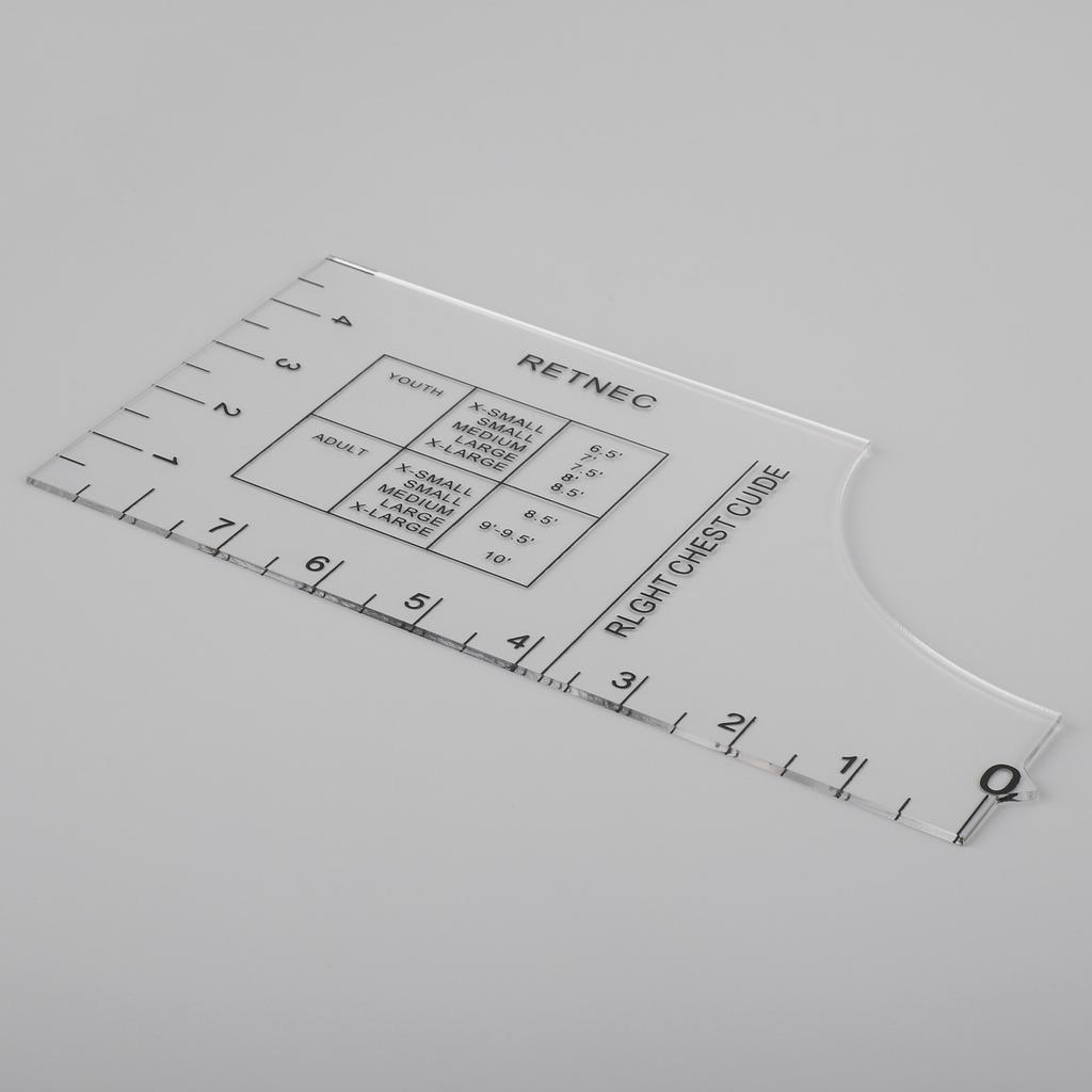 T Shirt Ruler Guide 18 Inch Acrylic Round Neck T Shirt Alignment Tool Sewing Supply for Heat Press Accessories
