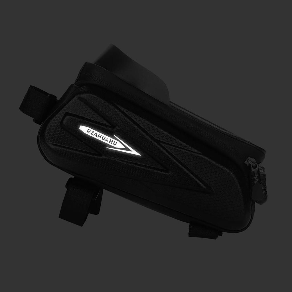 Waterproof Hard Shell Mountain Bike Top Tube Bag with Touch Screen Phone Holder