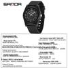 Ceas SANDA Unisex cu Curea de Silicon, Mecanism Quartz, Cadran Mare Luminos și Design Impermeabil