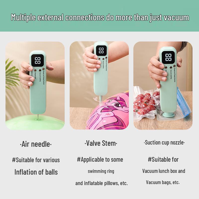 Rechargeable Mini Wireless Vacuum Sealer for Food Storage