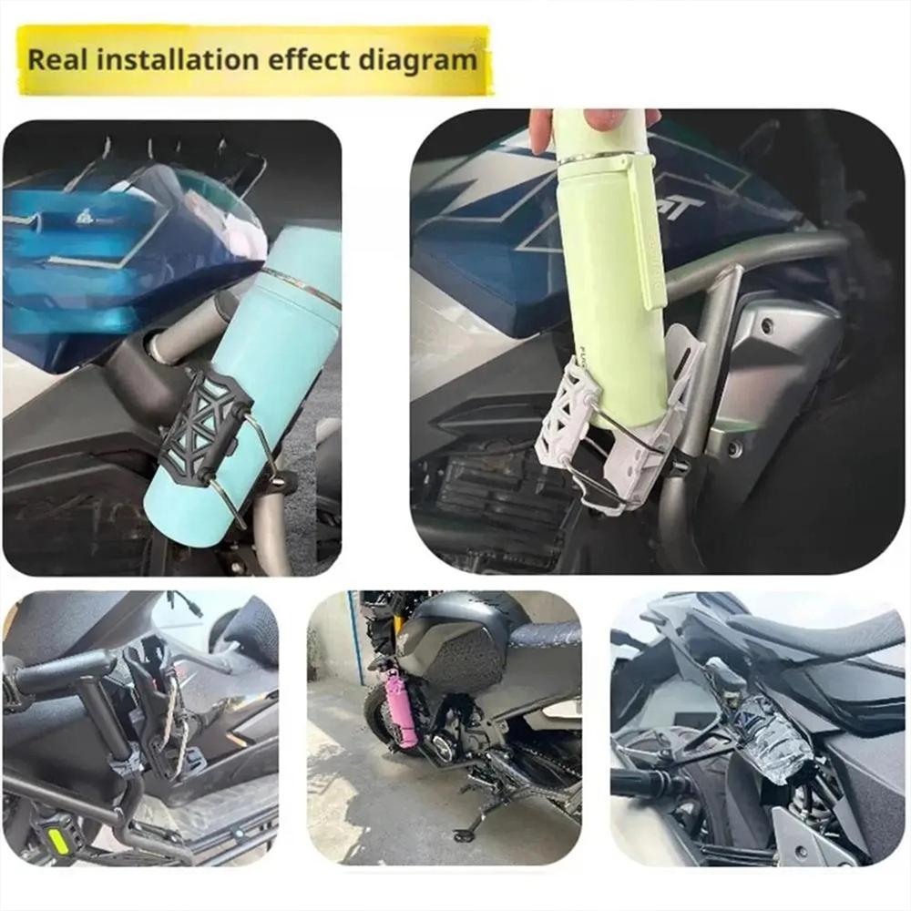360° Adjustable Handlebar Cup Cage Universal Bike Motorcycle Water Bottle Holder For MTB Road Cycling ADV Motorbike Cup Stand
