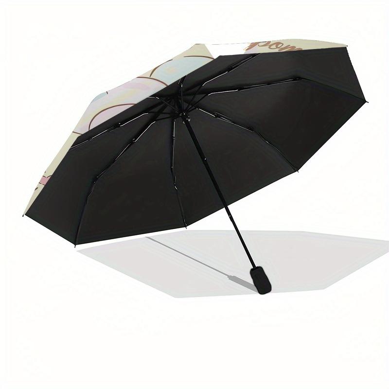 Pompompurin,Mugyu Automatic Folding Umbrella Simple 8 Rib Design, Bright Cartoon Pattern, Durable Iron Frame, Suitable For Travel, Outdoor,