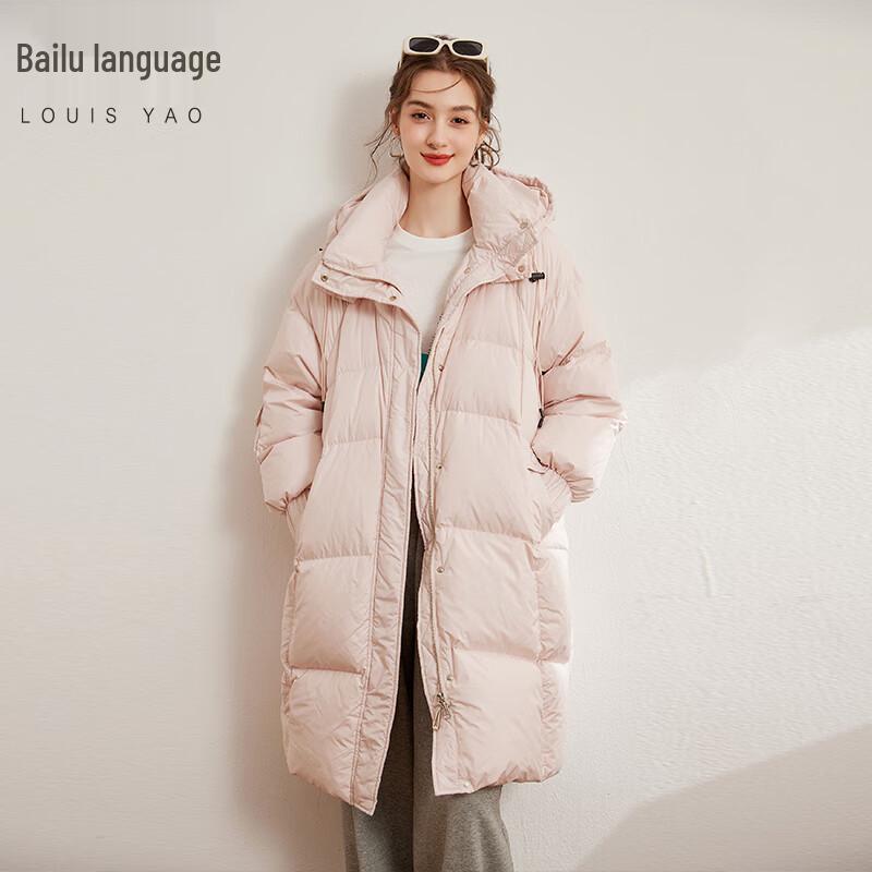 

Women s Winter Hooded Loose Long Down Jacket L