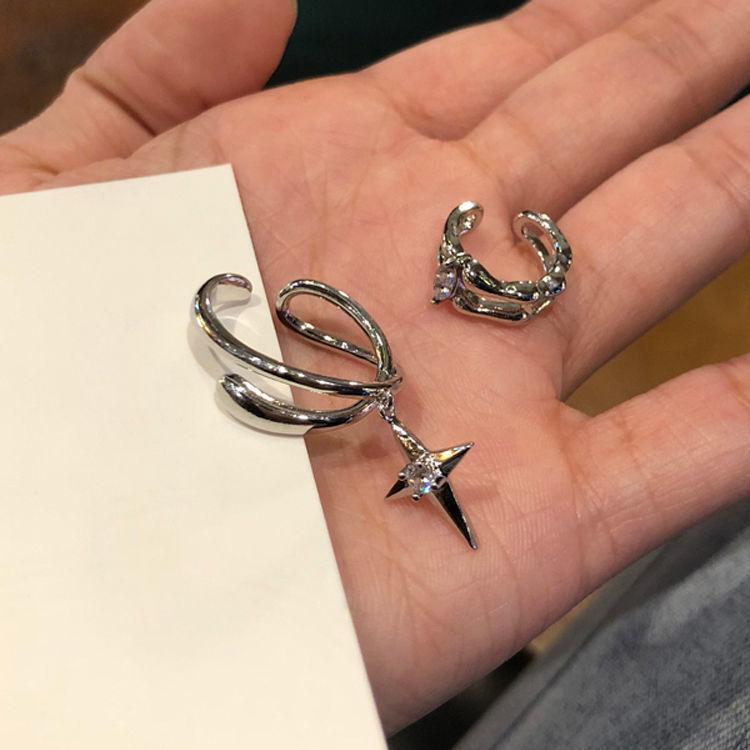 European American Cold Wind Ear Bone Clips Simple No Piercing INS Niche High Sense Ear Jewelry For Women