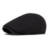 Winter Warm Forward Cap Men's Velvet Thick Cap Woolen Beret Solid Color British Newsboy Cap