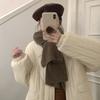 Japanese And Korean Autumn And Winter Solid Color Wool Blended Scarf Warm Simple High-End Versatile Scarf Direct Sales Women