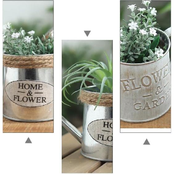 Artibetter 2pcs Tin Watering Can Vases for Centerpieces Mini Flower Pots Mini Metal Buckets Retro Flower Pot Bucket Plants Watering Pot Watering Can