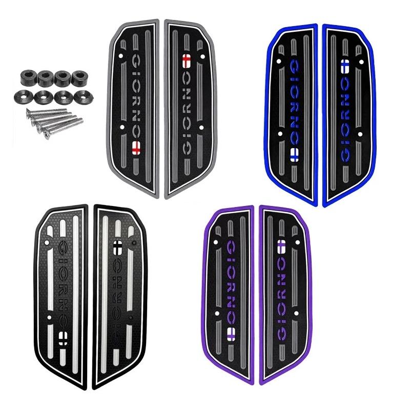 For Giorno125 Motorcycle Aluminum Alloy Pedal Modification Accessories, Anti Slip Rubber Pedal Pad