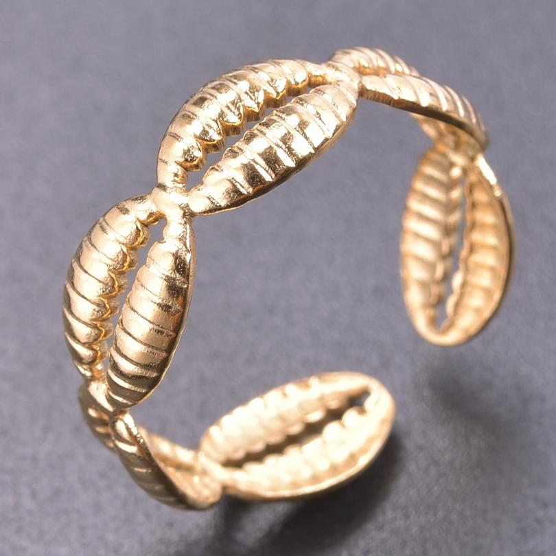 

1/5pcs Flower Tulip Marine Organism Ocean Shell Starfish Rings For Women Men Accessories Stainless Steel Ring Adjustable Jewelry 1pcs