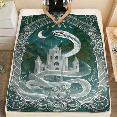 1PC Magic Academy Print FlAannel Blanket, High Quality Comfortable for All Seasons, Home Decor, Warmth and Comfort