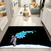 1pc Cartoon Rocket Astronaut Bathroom Absorbent Mats Anti-Slip Mats Home Decor Supplies Carpets Home Kitchen Floor Mats