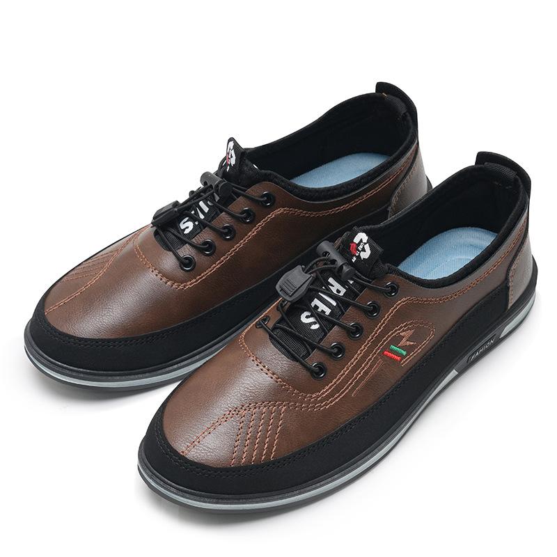 

Мужская обувь деловая повседневная обувь внешнеторговая больших размеров мужская обувь нескользящая удобная простая исходная дышащая обувь для инструментов мужская кожаная обувь 44 коричневый