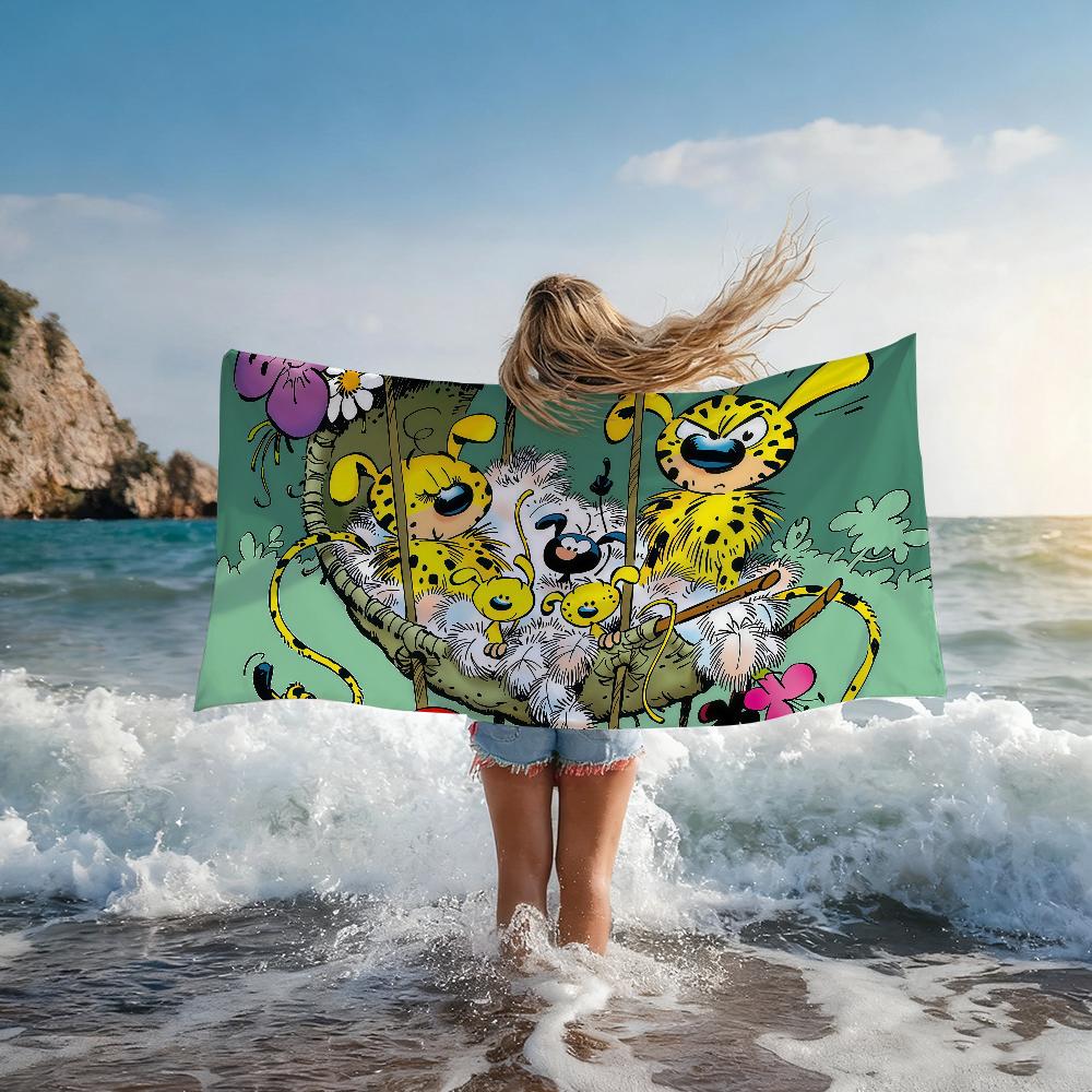 Cartoon M-Marsupilami Towel Quick Drying Beach Towels Are Suitable For Swimming Pools Camping Yoga And The Gym