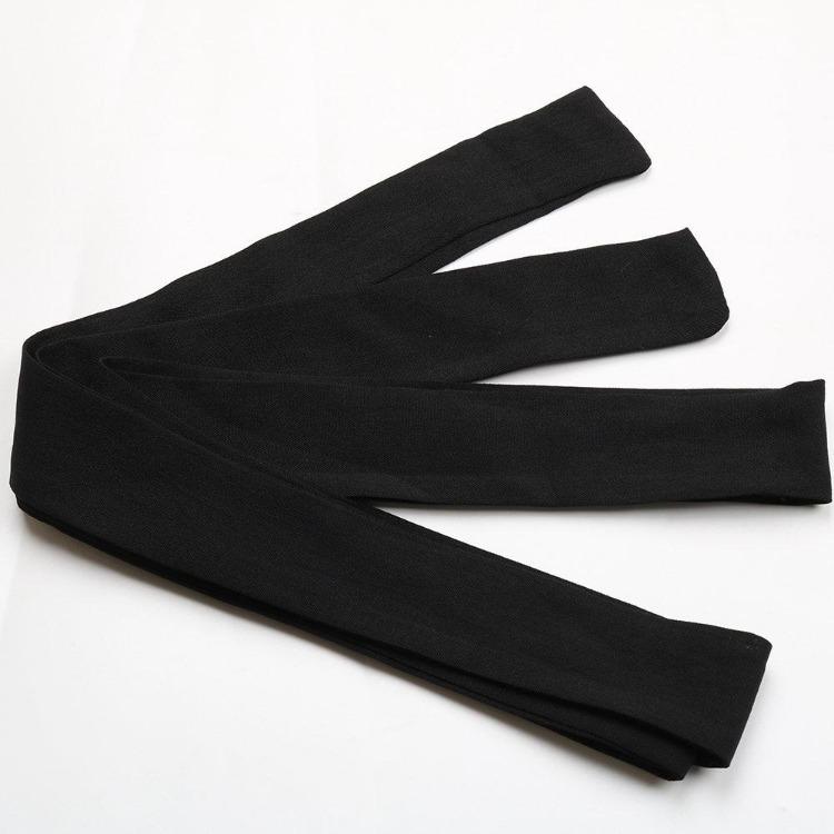 Black High Waist Pleated A Line Dress for Women V Neck Long Sleeve Lace Up Early Autumn Fashion