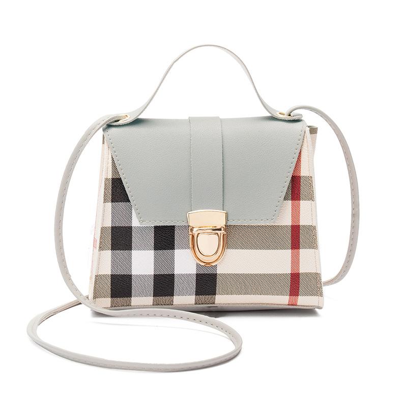 Handheld women's bag Guangzhou women's bag plaid shoulder messenger small bag