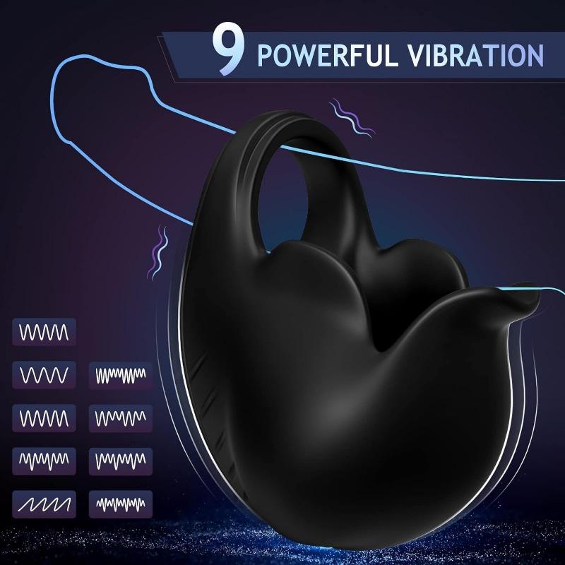 Cock Ring for Male Sex Toy Vibrator, Adult Male Couples Sex Toys for Men Silicone Penis Rings Pleasure with 9 Modes Vibrations