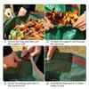Large‑capacity Foldable Garden Leaf Bag Semi‑circular Opening Yard Waste Storage Sack for Outdoor Gardening