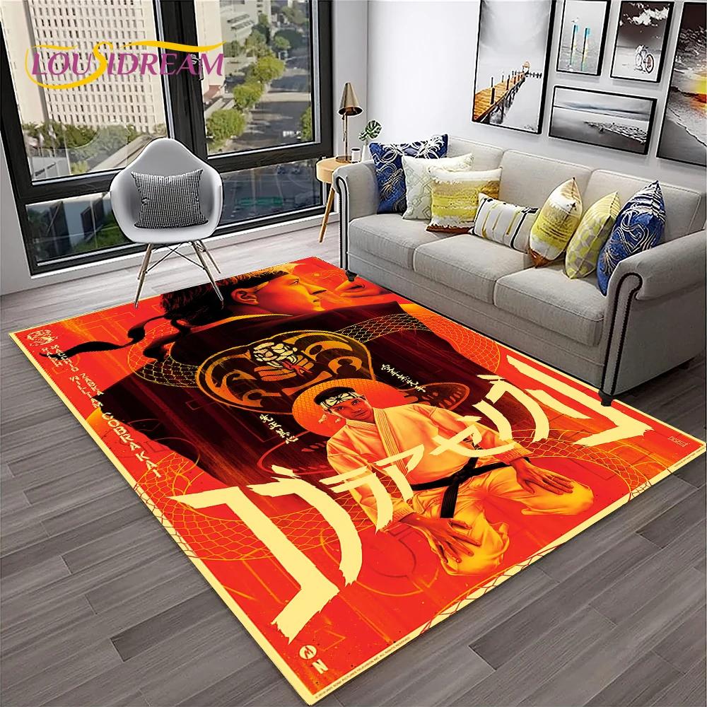 3D Cobra Kai Amanda TV Karate HD-Teppich für Zuhause, Wohnzimmer, Schlafzimmer, Sofa, Fußmatte, Dekor, Kinderspielbereich, Teppich, rutschfeste Bodenmatte