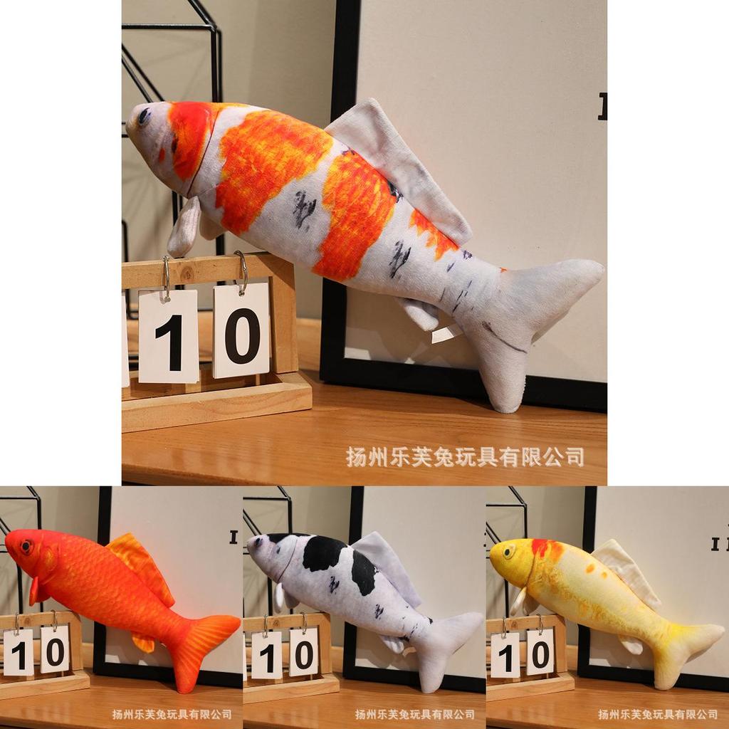 Red Koi Fish Plush Doll With Short Plush Material And Fluffy Structure For Living Space Decor
