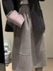 Highly Recommended Mid-Length Woolen Bud-Shaped A-line Skirt for Autumn/Winter - High-Waisted, Slimming, Fluffy Umbrella Design