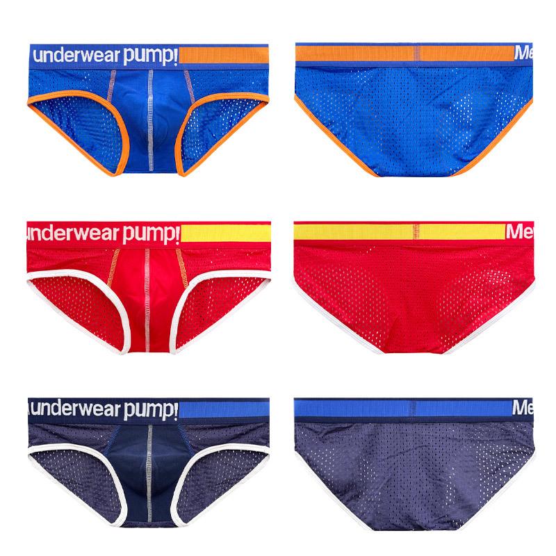 Trendy Low Rise Color Block Slim Fit Hip-Lifting Men's Sport Briefs