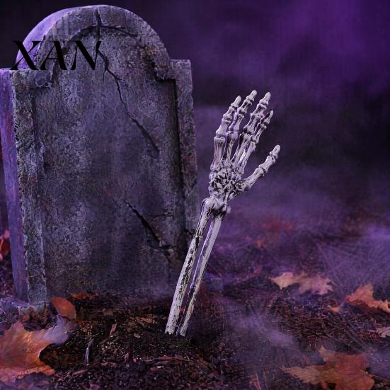 Halloween Skeleton Stakes Realistic Stake, Spooky Skull Hand Yard Human Bone Sign for Outdoor Garden Lawn Graveyard Decor Props