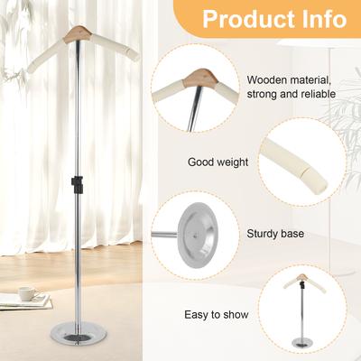 Shirt Display Stand Height Adjustable T Shirt Display Metal Clothing Display Stand with Stable Base Flexible T Shirt Display