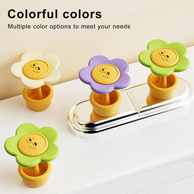 Toilet Button Pusher with Aromatherapy Slot Flower Shape Toilet Tank Button Toilet