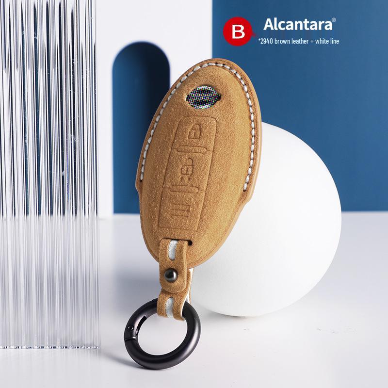 Nissan X-Trail, Kicks, Sylphy, Bluebird Alcantara Suede Key Case Cover