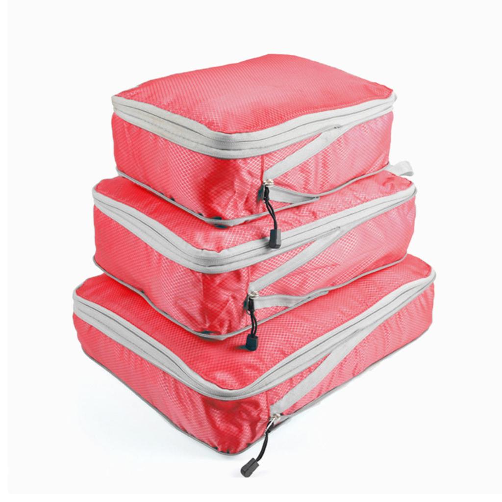 3Pcs/set  Compressible Travel Storage Bag Portable Large Capacity Storage Bag Suitcase Luggage Packing Cubes