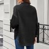 Women's Faux Suede Button Jacket Oversized Gathered Hem Short Length Coat Casual Vintage Outerwear With Pockets