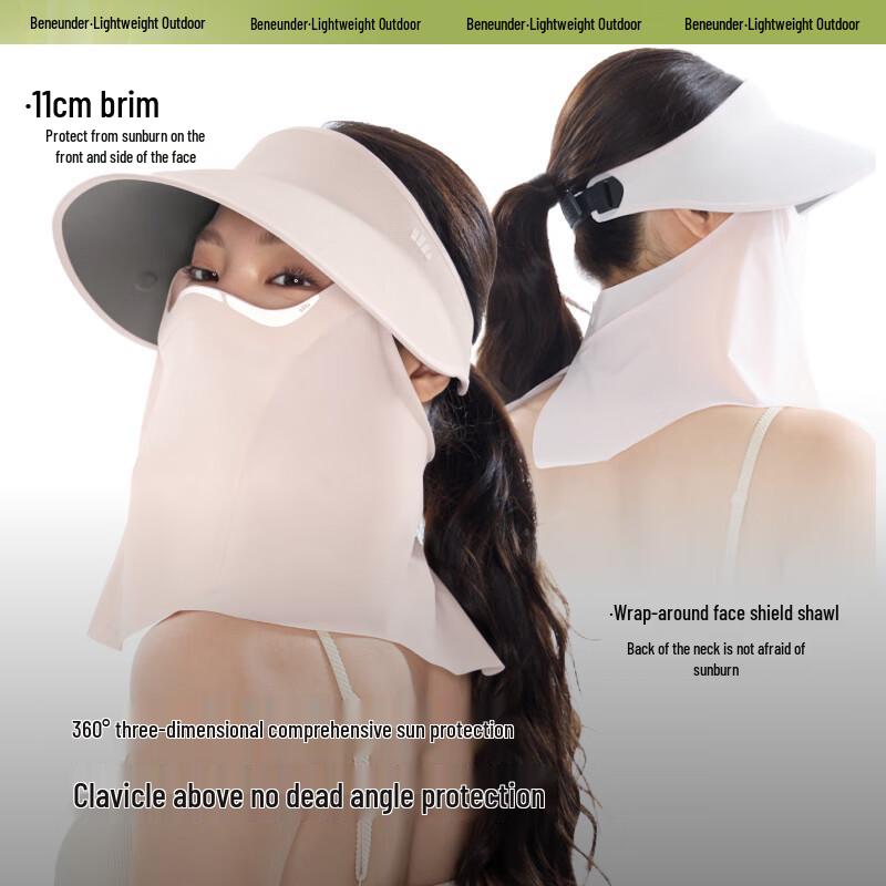Beneunder AS721 Full Protection Sun Visor Hat with Face Mask