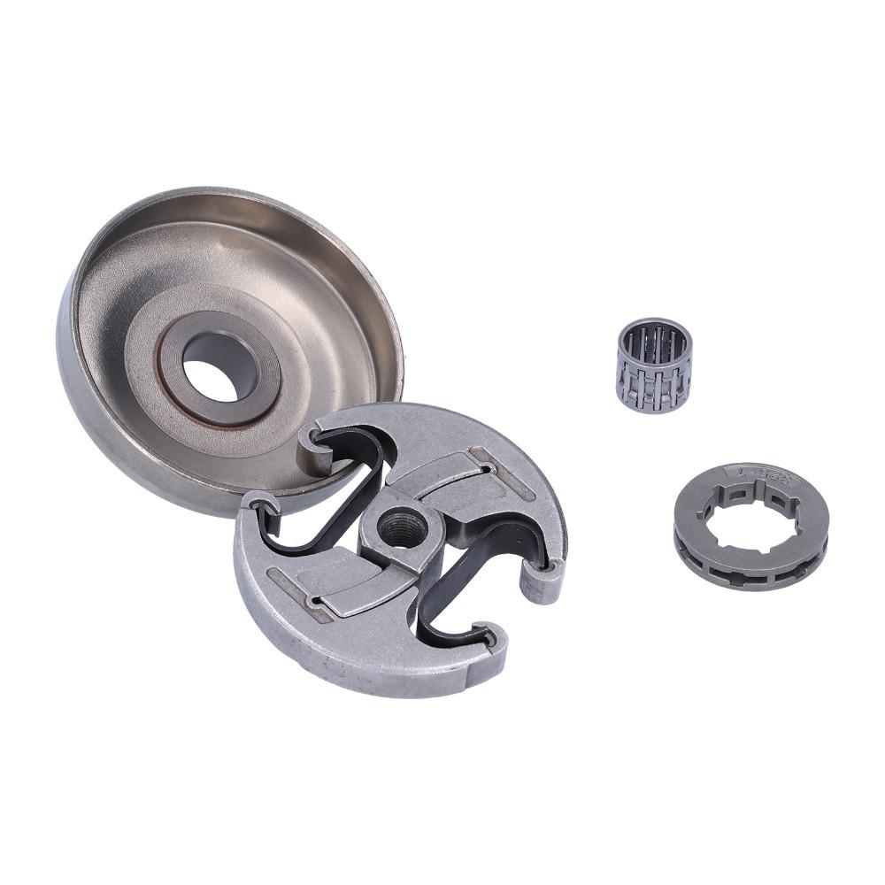Kit de piñón de llanta plateado oscuro para Husqvarna 325 340 346XP 345 350 351 353 445E 450in-7T