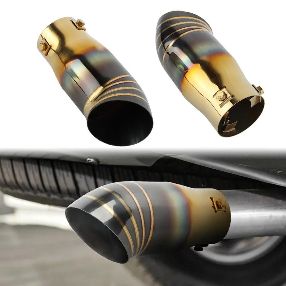 Țeavă Toba Eșapament Auto Universală 63mm Oțel Inoxidabil Crom Albastru Ars Auto Mașină Gât Coadă Ornament Accesorii Auto Spate