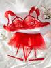 Sexy Erotic Lingerie Women Bra Garters Thongs Patchwork See Through Lingerie Set Ladies Sexy Underwear Set Porn Sexy Costumes