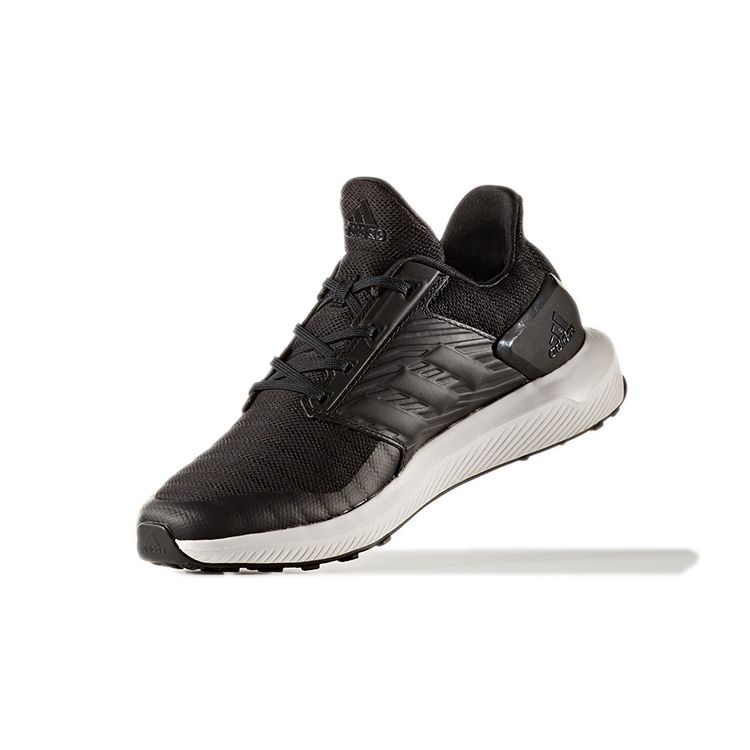 Adidas Rapida Run K Non-Slip Durable Low-Top Running Shoes Kids Sneakers Black White CM7408