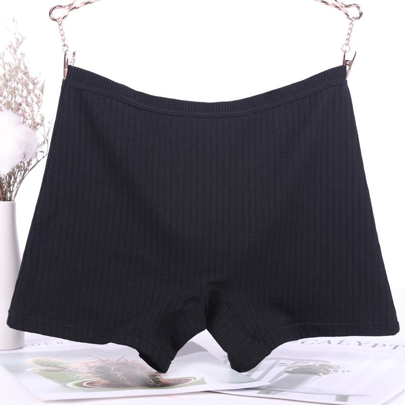 2024 High-Waist Cotton Boxer Briefs for Women - Plus Size MM200, Soft Threaded Design
